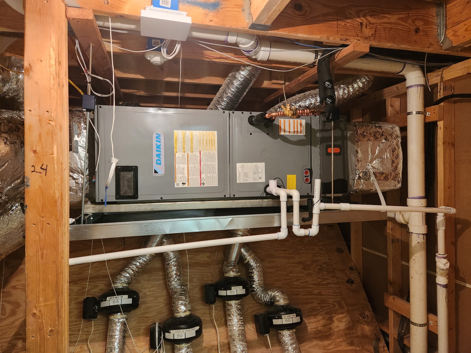 Daikin air handler installation