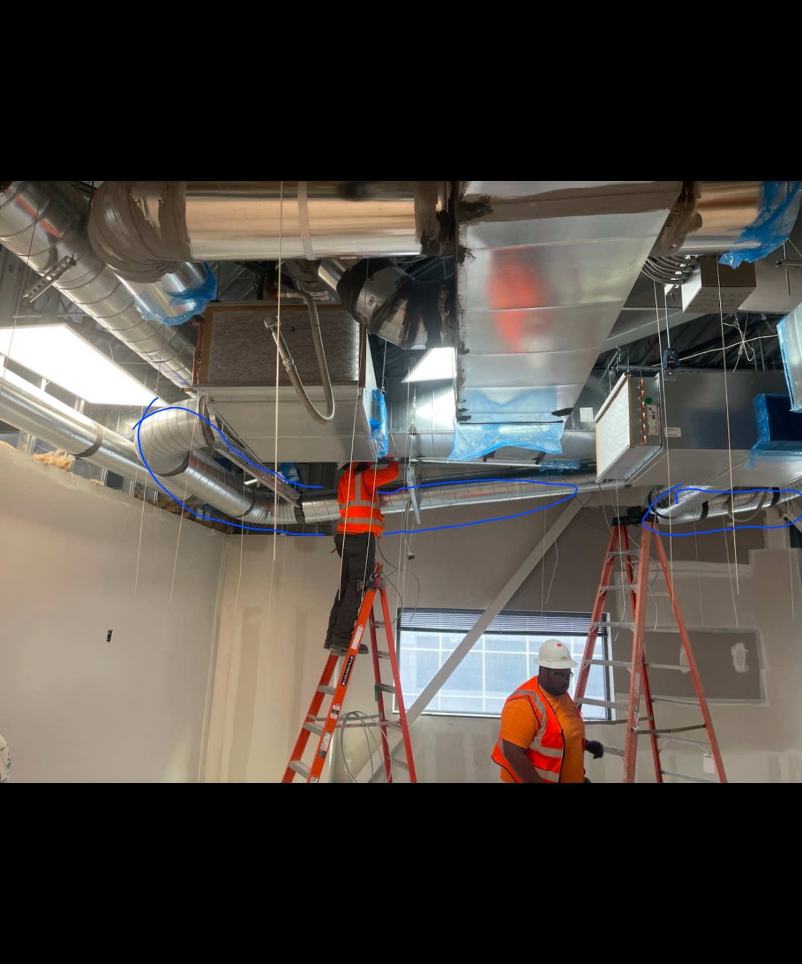 Commercial duct and air handler install