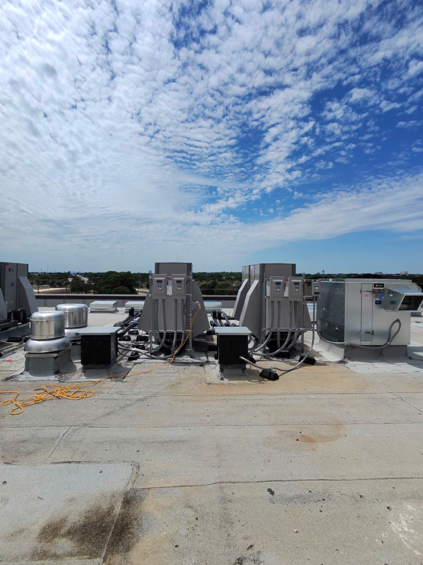 Rooftop equipment with electrical disconnects